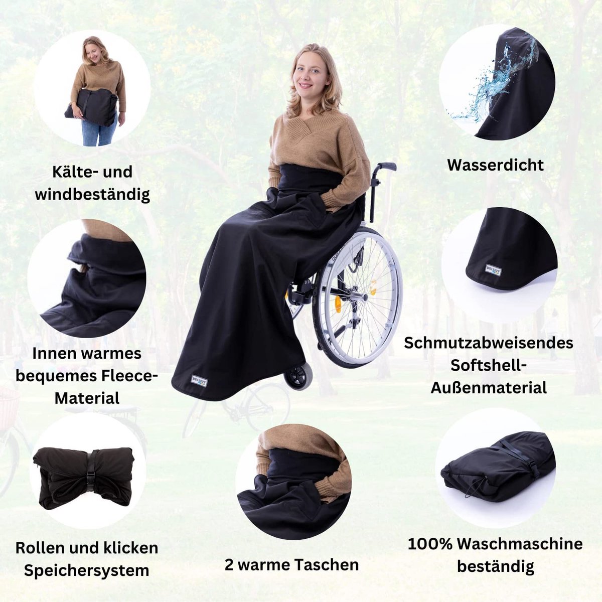 Goedkoopste rolstoel deken - cover for wheelchairs - Dikker Warme Rolstoel Fleece Wrap Deken Accessoires voor de Oude Patiënt