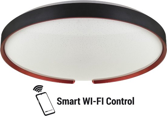 Smart LED Plafondlamp - Slimme Plafonniere - Appbesturing - Ø 49 cm - iOS & Android - 2.4 Ghz WiFi - 48W - 5280 Lumen - Warm tot Koelwit licht