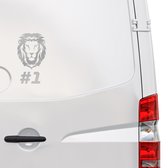 Goldengifts.nl - Max Verstappen - sticker - Leeuw / lion #1 - 15 x 26 cm - zilver - deursticker - raamsticker - raamstickers - weerbestendige stickers - formule 1 - red bull racing - sticker - stickers - stickers volwassenen