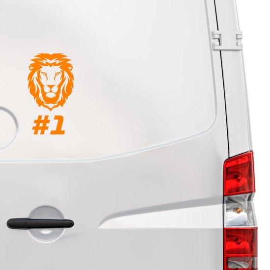 Goldengifts.nl - Max Verstappen - sticker - Leeuw / lion #1 - 15 x 26 cm - oranje - raamsticker - deursticker - raamstickers - weerbestendige stickers - formule 1 - red bull racing - sticker - stickers - stickers volwassenen