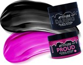 Attitude Hair Dye - POP ROCK Duo Semi permanente haarverf combi - Zwart/Roze