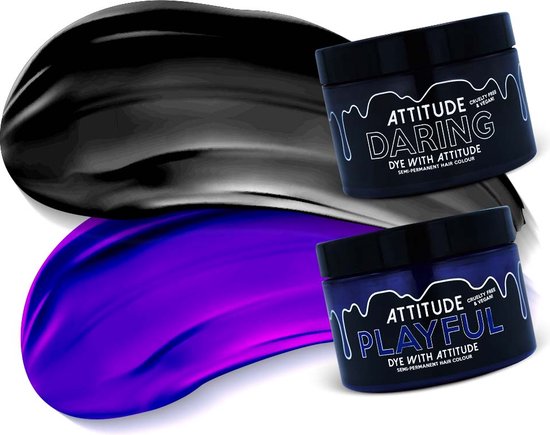 Attitude Hair Dye Semi permanente haarverf combi WITCH HOUSE Duo Paars/Zwart  | bol.com