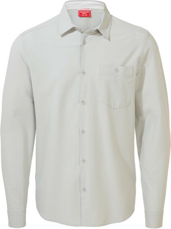Craghoppers - UV blouse voor mannen - Lange Mouwen - Hedley - Zilver/Grijs - maat XXL
