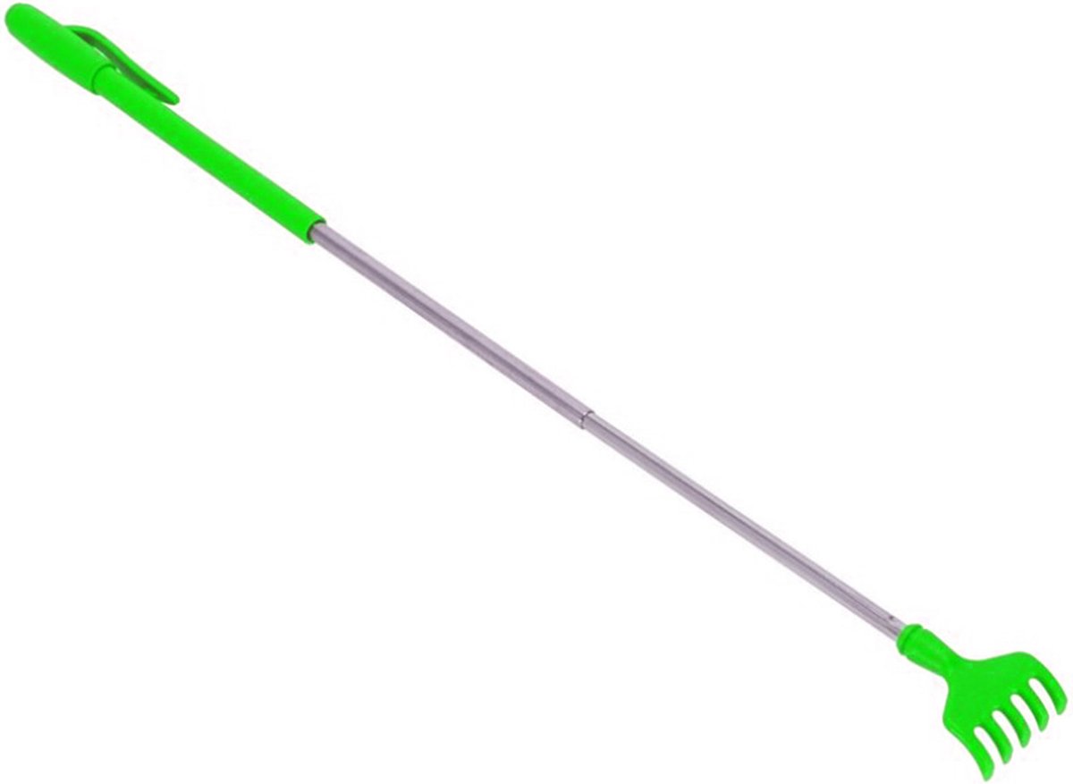 Goedkoopste Gerim Ruggenkrabber - stevige hark - uitschuifbaar tot 40 cm - groen