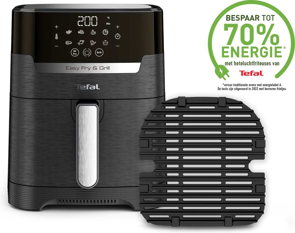 Afbeelding 3 van Tefal Easy Fry & Grill Precision EY5058 - Airfryer - 4,2L - 1500W - Grillfunctie - Antraciet