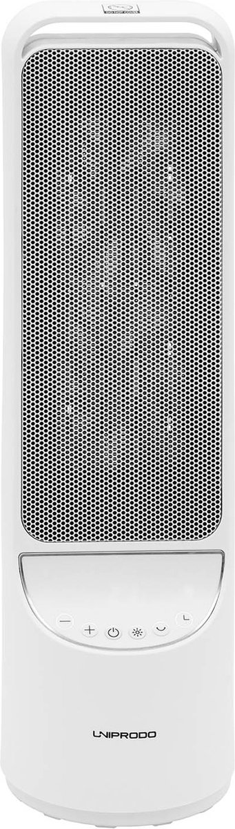 Elektrische ventilatorkachel - 1200/2000 W - draaibaar - wit - Uniprodo