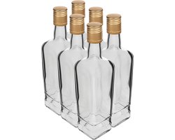 Browin glazen flessen Zasada 500ml - 6 stuks- met schroefdop