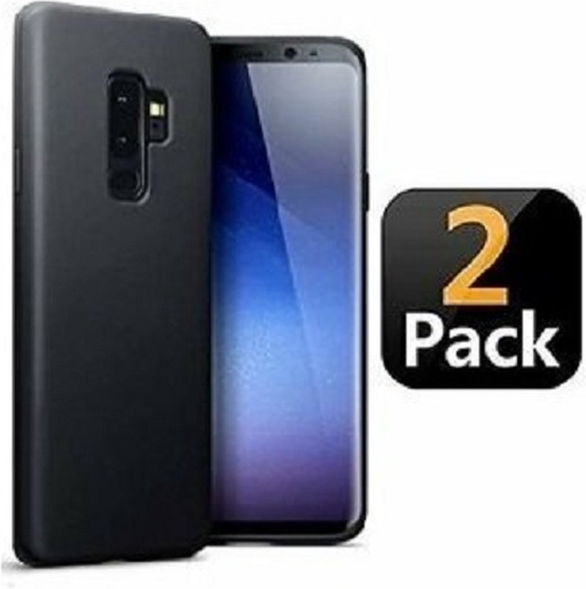 Samsung S9 PLUS Hoesje TPU Siliconen Zwart 2x