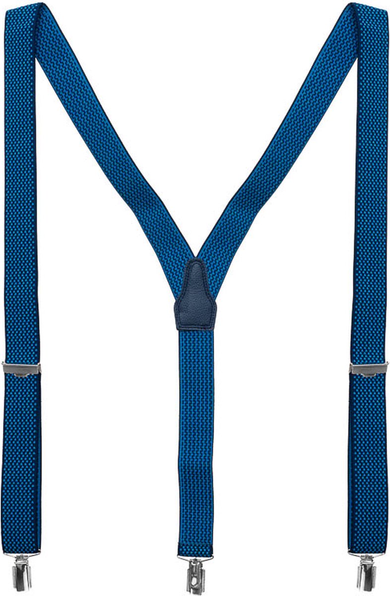 Daspartout blauwe bretels met lichtblauw patroon