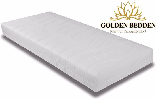 Golden Bedden 80x180x14 HR50 Hard Koudschuim - Eenpersons Luxe matrassen - Anti-allergische wasbare hoes met rits