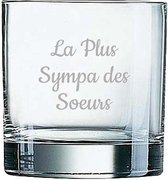 Whiskeyglas gegraveerd - 38cl - La Plus Sympa des Soeurs