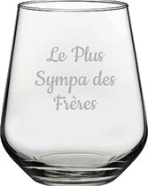 Drinkglas gegraveerd - 42,5cl - Le Plus Sympa des Frères