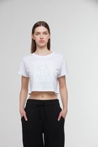 Web Blouse Comfy Ladies Crop T Shirt Wit - M
