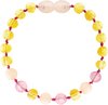 Lemon/Rose Quartz/Pink Jade armband