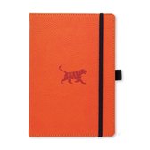 Dingbats A5+ Wildlife Orange Tiger Notebook - Dotted