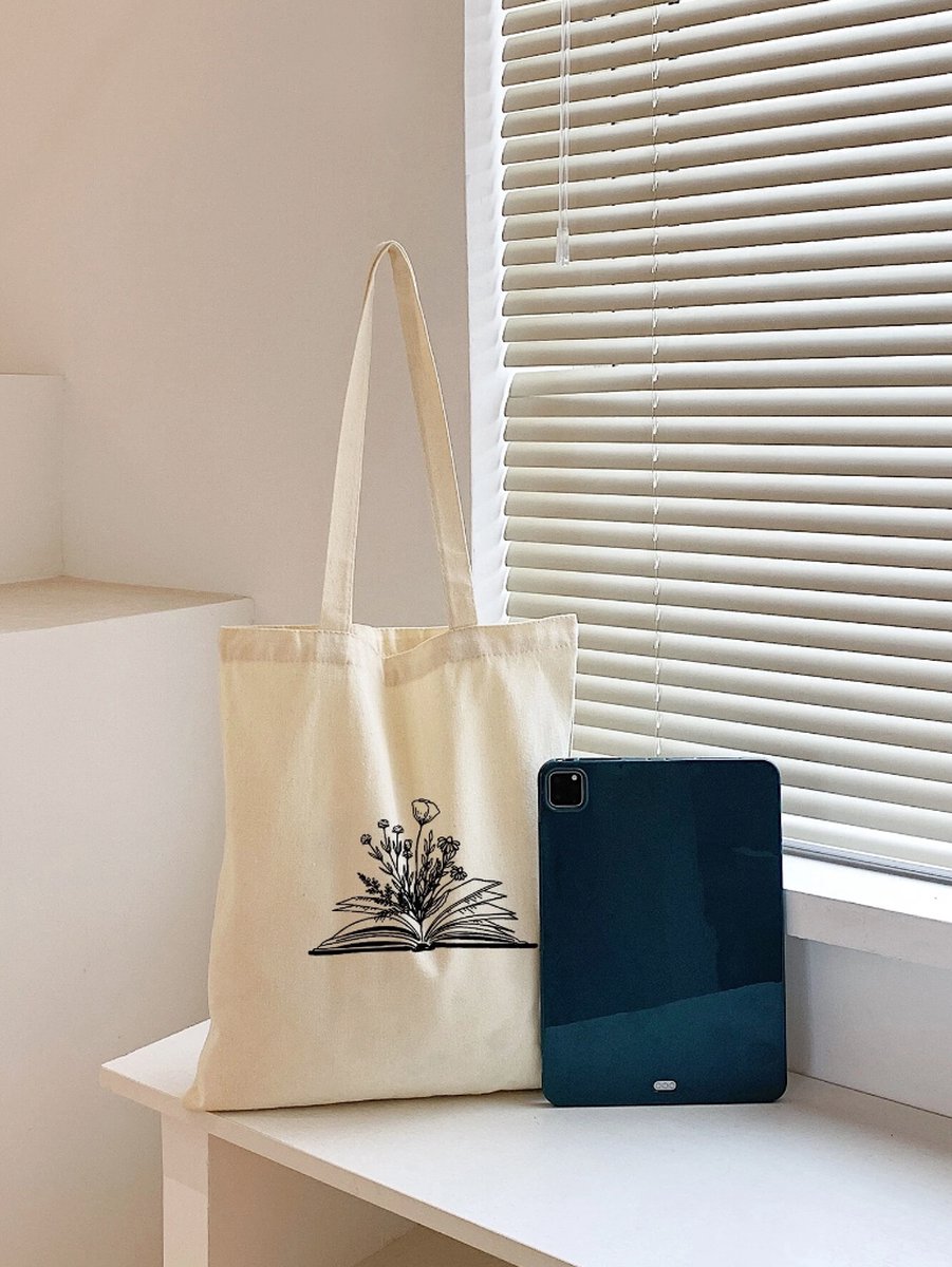 Schilderen op Nummers - Een Gouden Vlinder Canvas Tote Bag