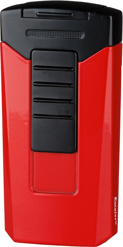 Cohiba sigarenaansteker en sigarenknipper set in rood