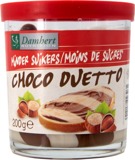 Pot "Choco Duetto" broodbeleg, 200g.