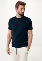T-shirt Short Sleeve With Small Chest Print Mannen - Navy - Maat S