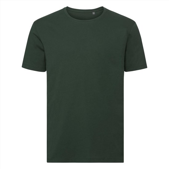 Russell - Pure Organic T-Shirt - Donkergroen - 100% Biologisch Katoen - XL