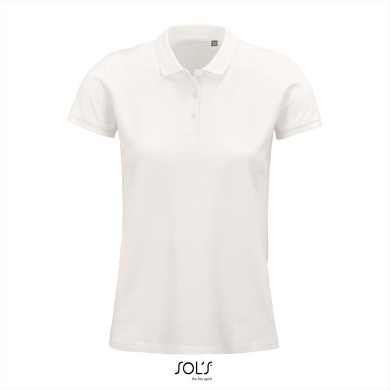 SOL'S - Planet Polo dames - Wit - 100% Biologisch Katoen - 3XL