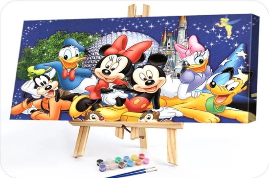schilderen op nummer MICKEY & FRIENDS met frame | bol.com