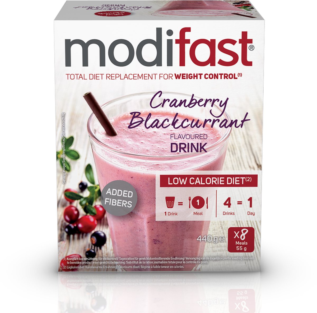 Goedkoopste Modifast Intensive - Milkshake - Cranberry - 440 gr