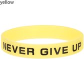 Never give up armband - glow in the dark - festival armband