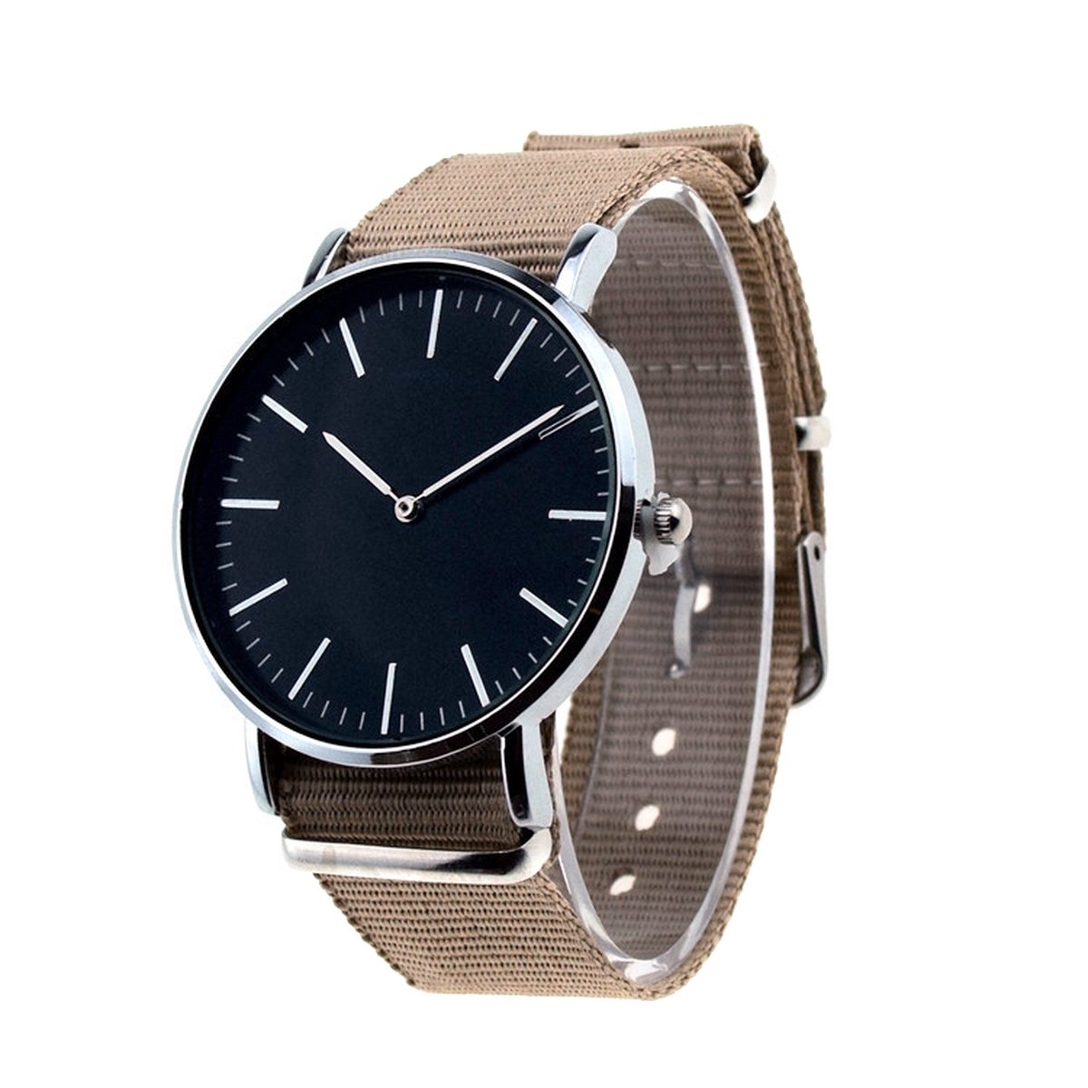 Dexx Taupe Horloge - Beige | Ø 38 mm | Nylon Band | Fashion Favorite