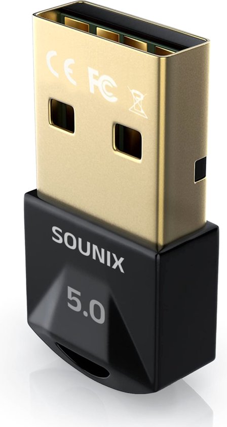 Sounix Bluetooth adapter 5.0 - USB-adapter - Plug and Play - Windows 11/10/8.1 /8/7/XP - Sounix