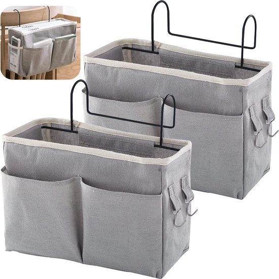 ZWEBY Nachtkastje Opknoping Opbergmand Nachtkastje Telefoon Boek Tijdschrift Opbergzakken Houder Met Haak Bed Manden Bed Zakken (kleur: Zwart Grid, Maat: 19x30x10cm ZWEBY Nachtkastje Opknoping Opbergmand Nachtkastje Telefoon Boek Tijdschrift Opbergzakken Houder Met Haak Bed Manden Bed Zakken (kleur: Zwart Grid, Maat: 19x30x10cm
