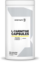Body & Fit Gélules De L-Carnitine - Carnitine - 150 Gélules Végétariennes