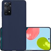 Hoes Geschikt voor Xiaomi Redmi Note 11 Hoesje Cover Siliconen Back Case Hoes - Donkerblauw