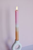 Aifcandles LED Dip Dye Pillar Kaars - Pink - Orange - incl batterij