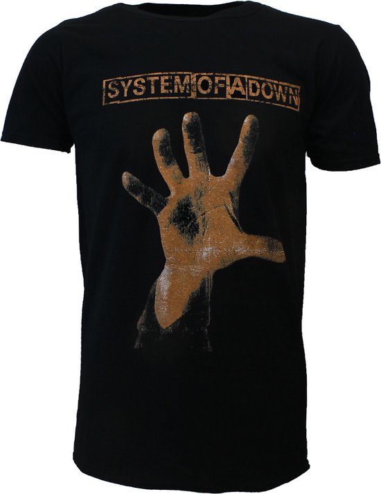 System Of A Down Hand Band T-Shirt Zwart - Officiële Merchandise