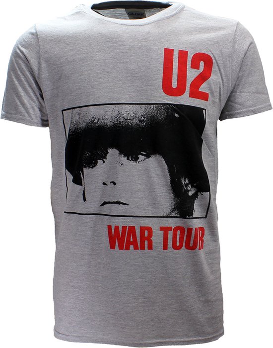 U2 Official War Tour Band T-Shirt Grijs - Merchandise officielle