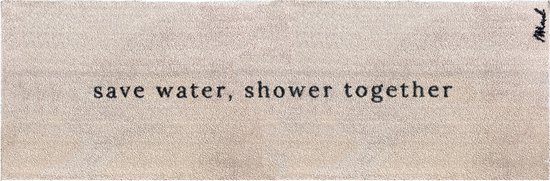 Mad About Mats - Albert - tapis de bain - Save Water Shower Together - fonctionnement à sec - lavable - 50x150cm