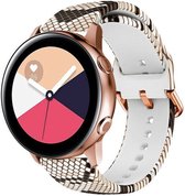Strap-it Smartwatch bandje 20mm - Siliconen Slangen print bandje geschikt voor Samsung Galaxy Watch 3 41mm / Galaxy Watch 42mm / Galaxy Watch Active & Active2 40 & 44mm / Galaxy Watch 4 - Classic / Watch 5 - Pro - Amazfit Bip / GTS / GTS 2 / GTS 3