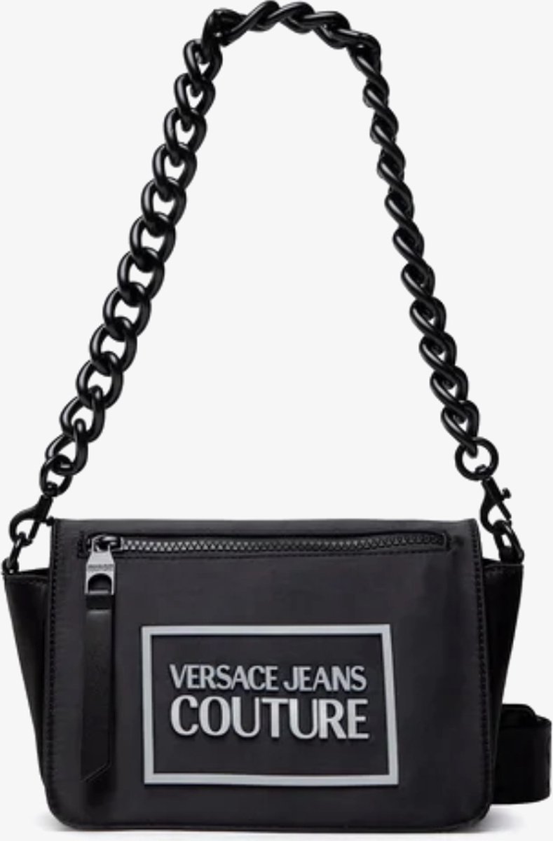 Versace Jeans Gummy Logo Tas Zwart/Wit - Maat: One size | bol.com