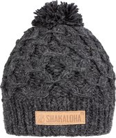 Shakaloha Gebreide Wollen Muts Heren & Dames Beanie Hat van schapenwol met polyester fleece voering - Bona Beanie Antracite Unisex - One Size Wintermuts.