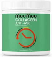 Muu'Muu Collageen Poeder 5000 mg - 30 Doseringen - Anti-Age - Viscollageen Supplement Met Vit C, Hyaluronzuur & Co-Q10, Zinc & Biotine - Gezonde Huid, Haar & Nagels - Citroensmaak