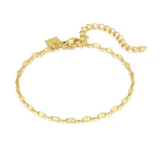 Bracelet Twice As Nice en acier inoxydable doré, ovales 16 cm + 5 cm