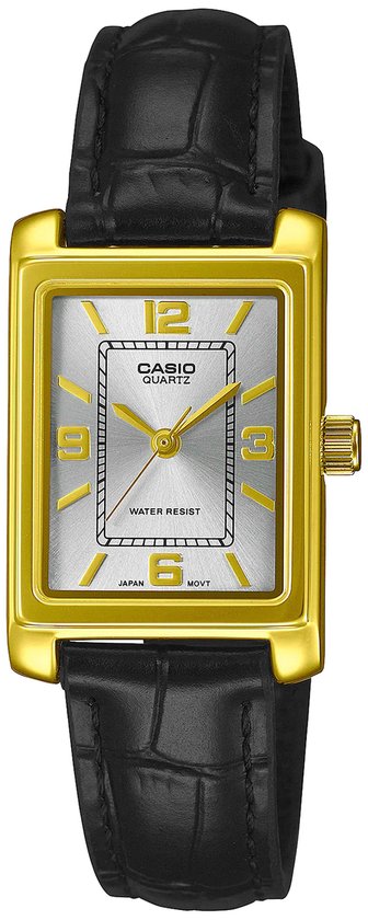 Casio Casio Collection LTP-1234PGL-7A2EF Horloge - Leer - Zwart - Ø 23.5 mm