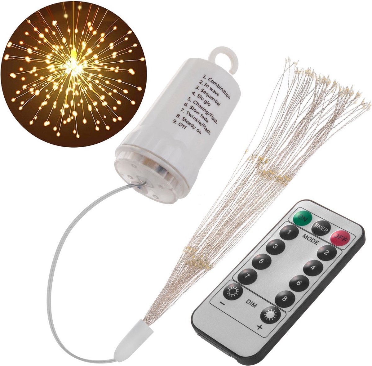 LED hanglamp - Firework effect - IP44 - Met afstandsbediening