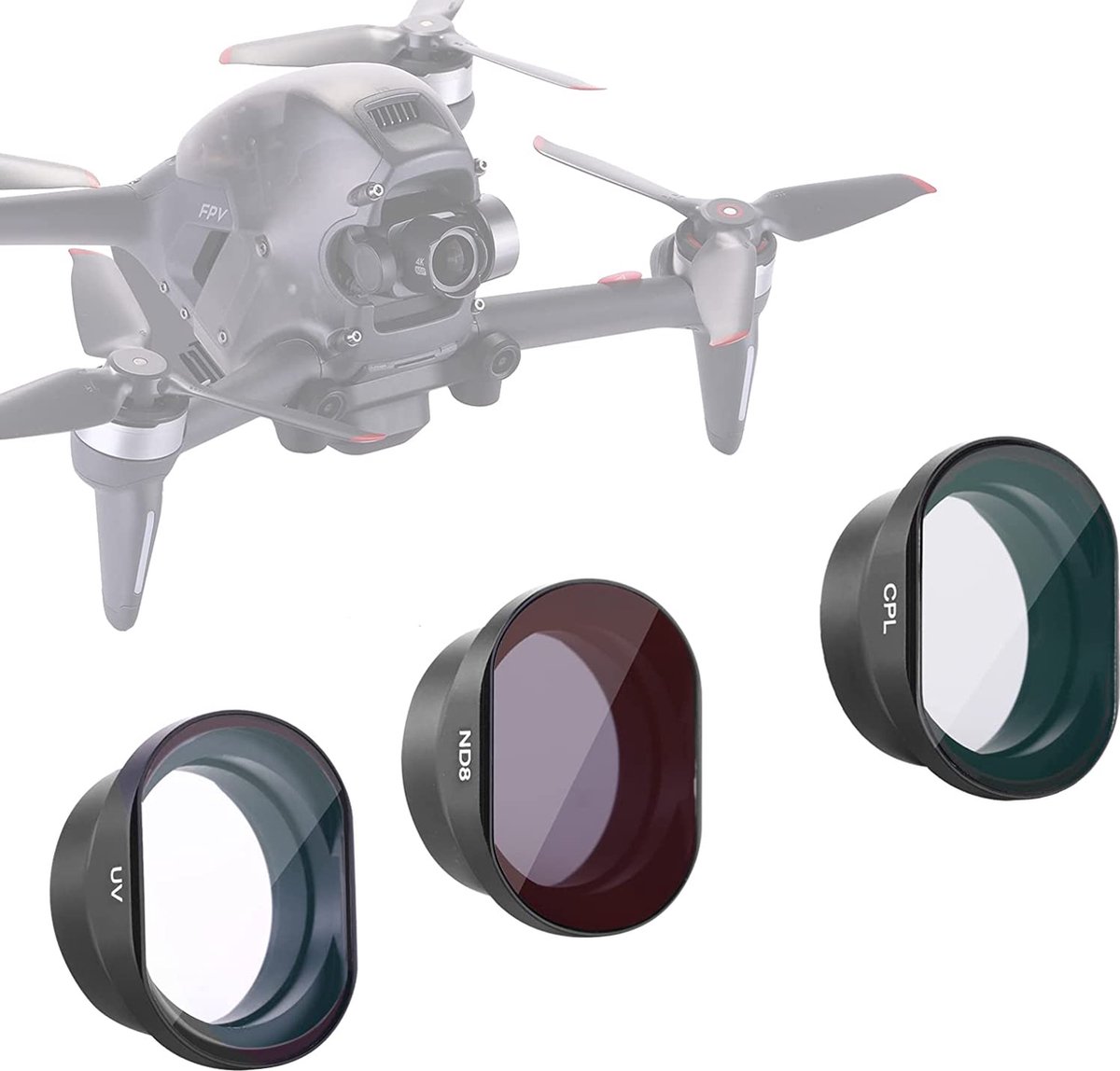 Neewer® - Set van 3 Filters - Geschikt voor DJI FPV Drone - CPL - Circulair Polarisatiefilter - UV Filter en ND8 Filter Set -Filtersets
