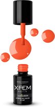 XFEM Oranje UV/LED Hybrid Gellak 6ml. #076 - Oranje - Glanzend - Gel nagellak