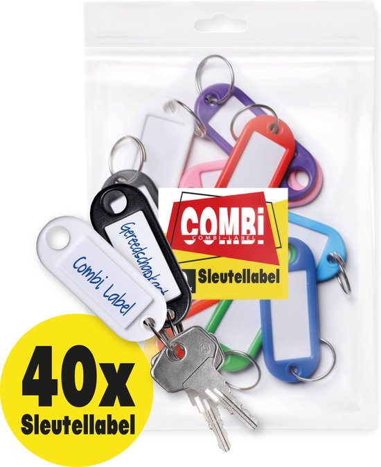 Combi-Label Étiquette de clé - Étiquettes de clé - Porte-clés - Porte-clés  - Étiquette... | bol