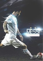 Poster Lionel Messi - Argentinië - Inter Miami - WK voetbal - Hoogwaardig glans - Geschikt om in te lijsten - 60x42cm - FIFA - TOTO - Voetbal - Bekende voetballer - UEFA Champions League - Sport - Wanddecoratie - Sinterklaas - Kerst - Cadeau