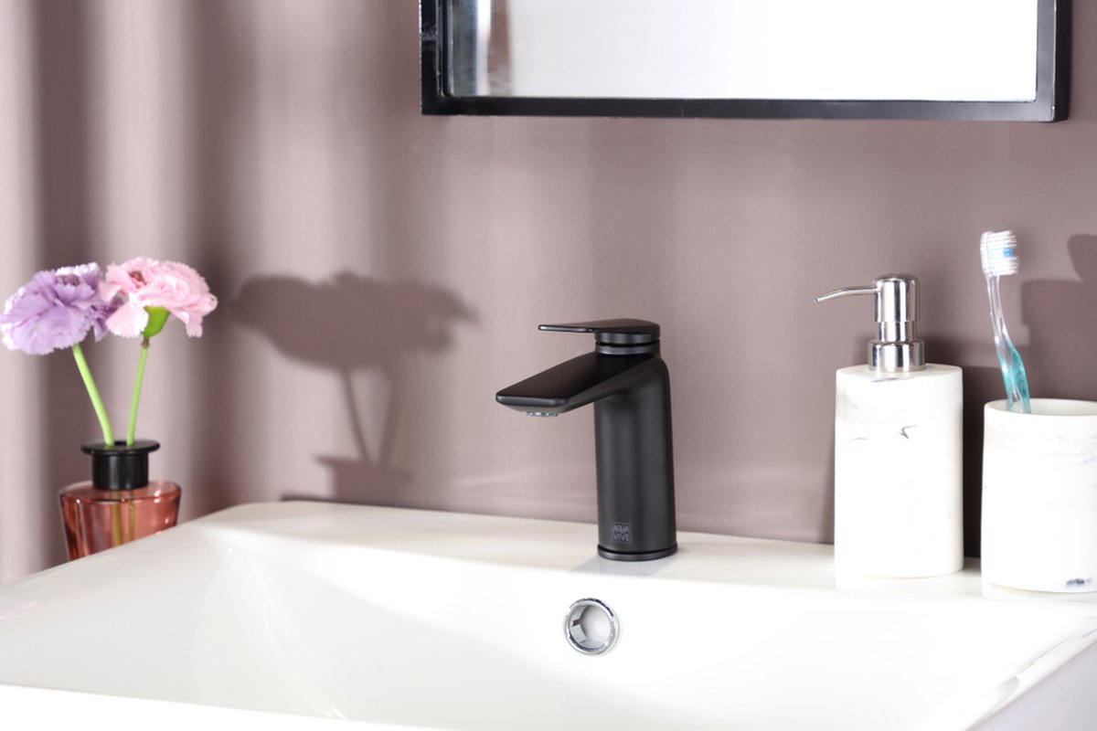 Mitigeur Lavabo Bas Parma, 15 CmCouleur : Noir Mat