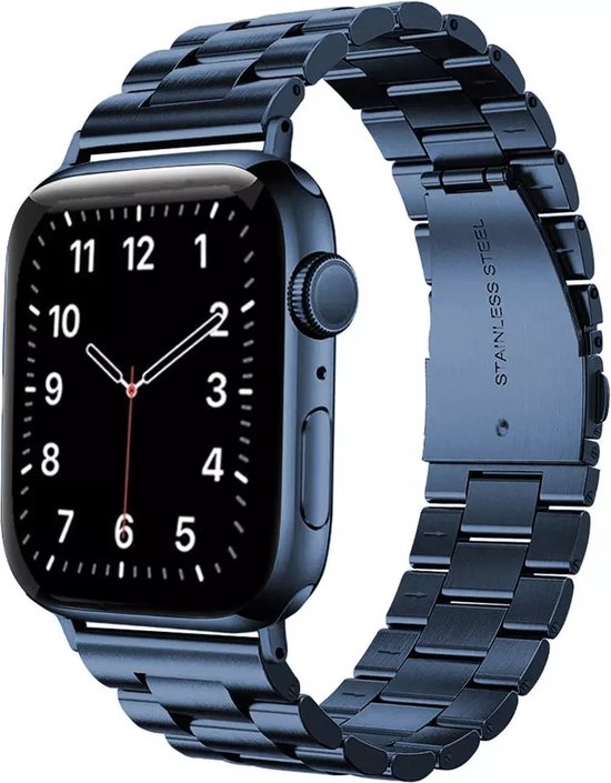 LunaLux Bandje geschikt voor Apple Watch 38 40 41 mm Blauw